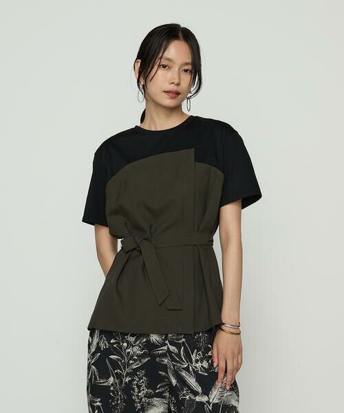 COMME CA PLATINUM S-SIZE / コムサ・プラチナ エスサイズ カットソー | 〔 Sサイズ 〕 コンパクトクールローレル天竺 ビスチェレイヤード風カットソー | 詳細20