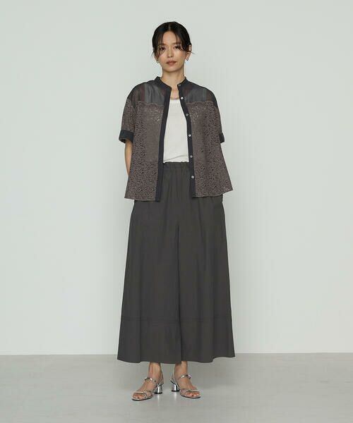 COMME CA PLATINUM S-SIZE / コムサ・プラチナ エスサイズ シャツ・ブラウス | 〔 Sサイズ 〕 リネンコードレース シャツブラウス | 詳細1