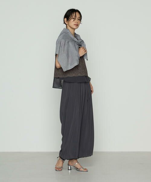 COMME CA PLATINUM S-SIZE / コムサ・プラチナ エスサイズ シャツ・ブラウス | 〔 Sサイズ 〕 リネンコードレース レイヤード風ブラウス | 詳細2