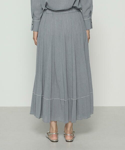 COMME CA PLATINUM S-SIZE / コムサ・プラチナ エスサイズ ロング・マキシ丈スカート | 〔 Sサイズ 〕 ドライシャンブレー プリーツスカート | 詳細7