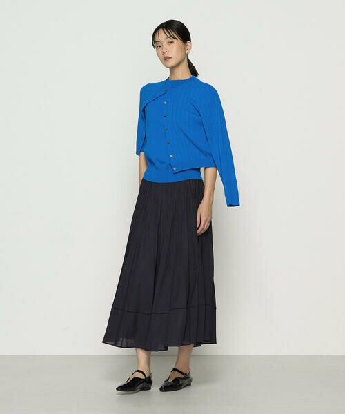 COMME CA PLATINUM S-SIZE / コムサ・プラチナ エスサイズ ロング・マキシ丈スカート | 〔 Sサイズ 〕 ドライシャンブレー プリーツスカート | 詳細12