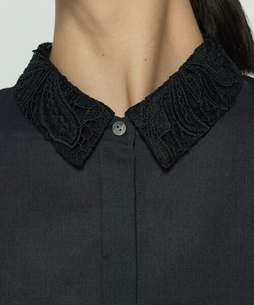 COMME CA PLATINUM S-SIZE / コムサ・プラチナ エスサイズ シャツ・ブラウス | 〔 Sサイズ 〕 ドライシャンブレー レース襟付きシャツ | 詳細18