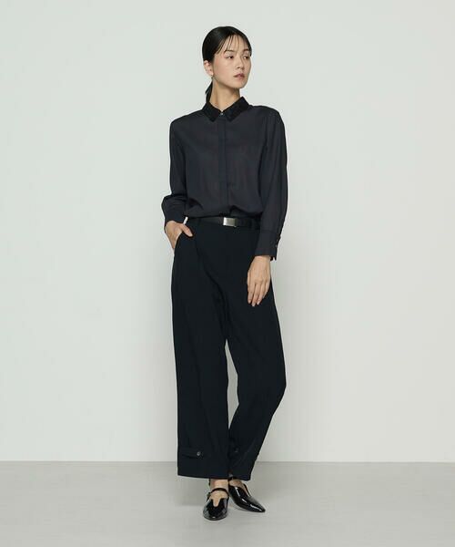 COMME CA PLATINUM S-SIZE / コムサ・プラチナ エスサイズ シャツ・ブラウス | 〔 Sサイズ 〕 ドライシャンブレー レース襟付きシャツ | 詳細15