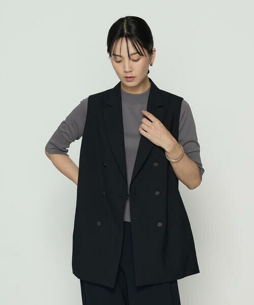 COMME CA PLATINUM S-SIZE/コムサ・プラチナ エスサイズ 〔 Sサイズ 〕 ネオストレッチトロ ジレ 05:ブラック 5号 COMME CA PLATINUM S-SIZE/コムサ・プラチナ エスサイズ 〔 Sサイズ 〕 ネオストレッチトロ ジレ 05:ブラック 5号