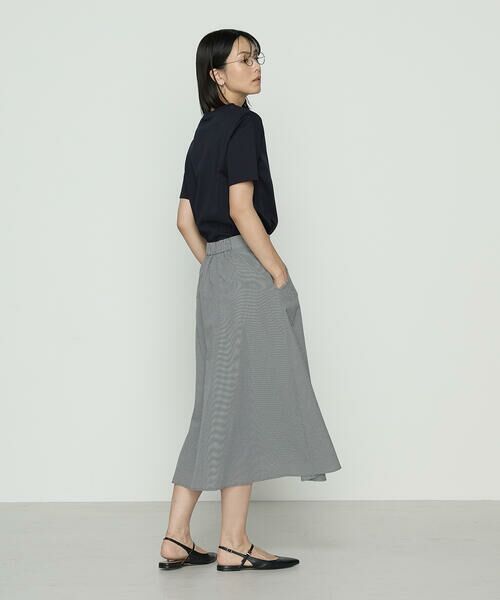 COMME CA PLATINUM S-SIZE / コムサ・プラチナ エスサイズ ロング・マキシ丈スカート | 〔 Sサイズ 〕 シアーサッカーギンガム フレアスカート | 詳細2