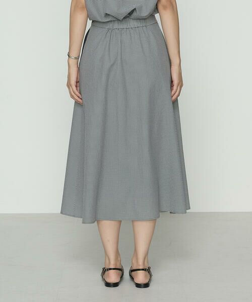 COMME CA PLATINUM S-SIZE / コムサ・プラチナ エスサイズ ロング・マキシ丈スカート | 〔 Sサイズ 〕 シアーサッカーギンガム フレアスカート | 詳細6