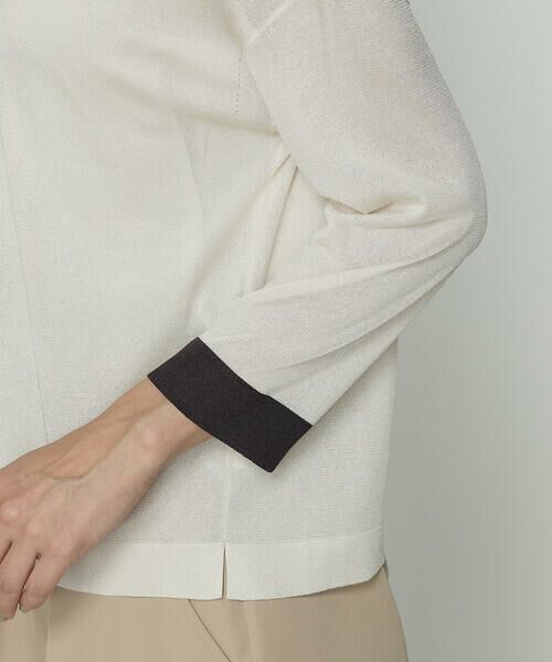 COMME CA PLATINUM S-SIZE / コムサ・プラチナ エスサイズ カーディガン・ボレロ | 〔 Sサイズ 〕 シルキー天竺ニット バイカラーカーディガン | 詳細15