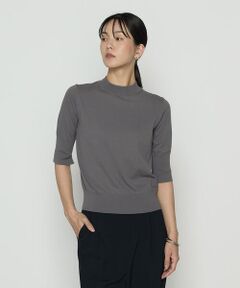 COMME CA PLATINUM S-SIZE / コムサ・プラチナ エスサイズ ニット・セーター | 〔 Sサイズ 〕 コットンダルストレッチ 半袖プルオーバー