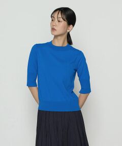 COMME CA PLATINUM S-SIZE / コムサ・プラチナ エスサイズ ニット・セーター | 〔 Sサイズ 〕 コットンダルストレッチ 半袖プルオーバー