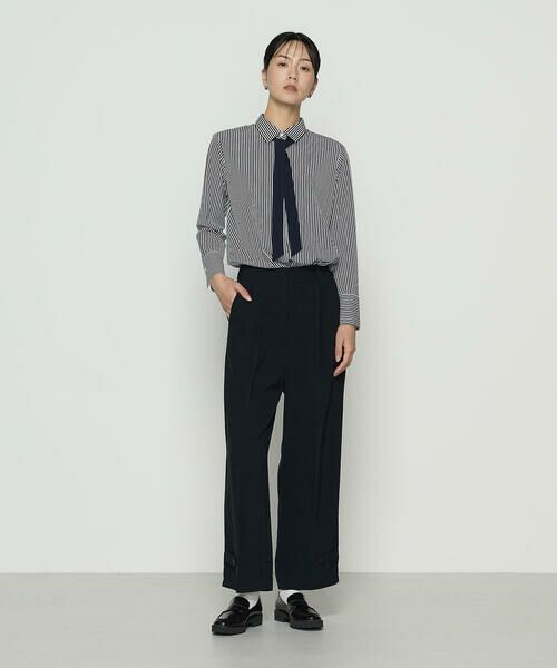 COMME CA PLATINUM S-SIZE / コムサ・プラチナ エスサイズ シャツ・ブラウス | 〔 Sサイズ 〕 デシンストライププリント ボウタイシャツ | 詳細12