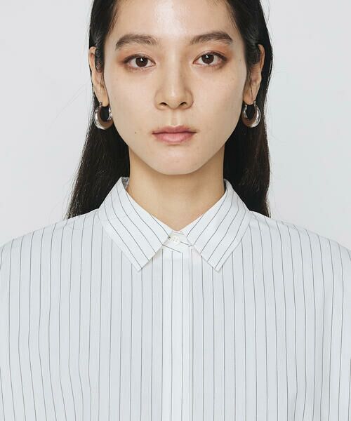COMME CA PLATINUM S-SIZE / コムサ・プラチナ エスサイズ シャツ・ブラウス | 〔 Sサイズ 〕 ストライプタイプライター／バルキーオックスフォード クロップドシャツ | 詳細9