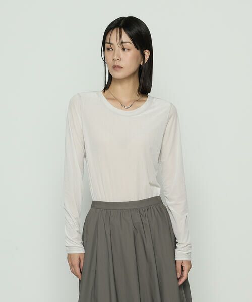 COMME CA PLATINUM S-SIZE / コムサ・プラチナ エスサイズ カットソー | 〔 Sサイズ 〕 シアーベロア ラウンドネックプルオーバー | 詳細2