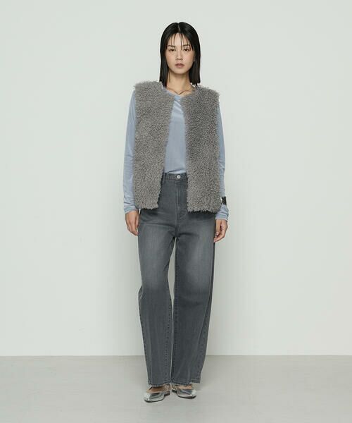 COMME CA PLATINUM S-SIZE / コムサ・プラチナ エスサイズ カットソー | 〔 Sサイズ 〕 シアーベロア ラウンドネックプルオーバー | 詳細8