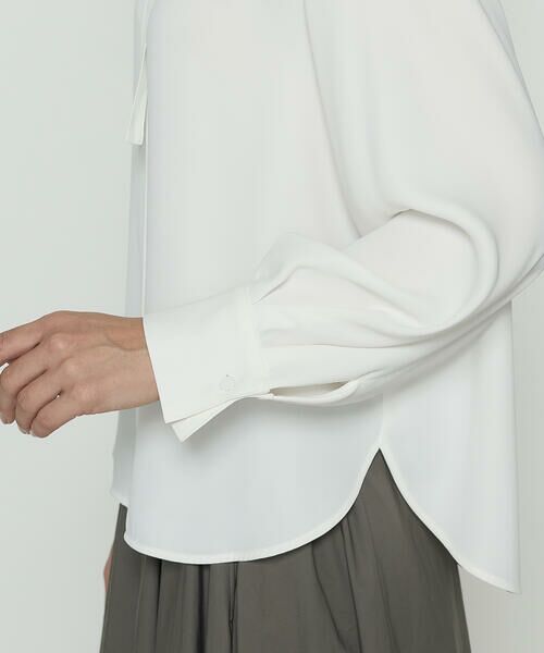 COMME CA PLATINUM S-SIZE / コムサ・プラチナ エスサイズ シャツ・ブラウス | 〔 Sサイズ 〕 マットサテン タイ付 ハイネックブラウス | 詳細9