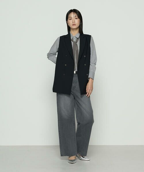 COMME CA PLATINUM S-SIZE / コムサ・プラチナ エスサイズ デニムパンツ | 〔 Sサイズ 〕 10.5オンスセンタープレス ワイドデニムパンツ | 詳細3