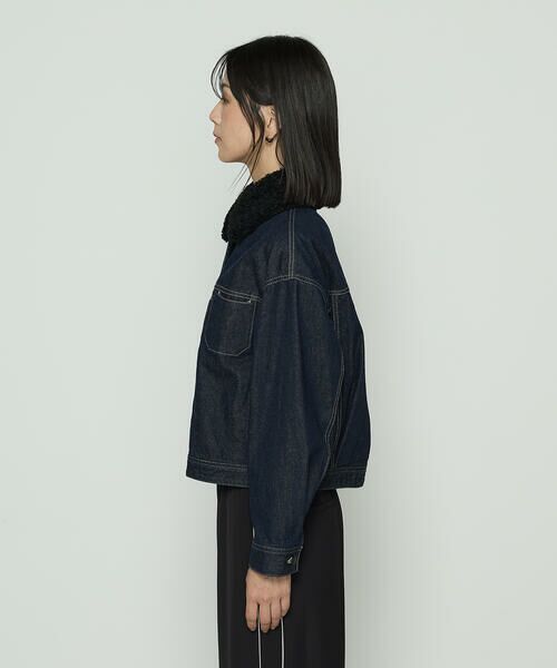 COMME CA PLATINUM S-SIZE / コムサ・プラチナ エスサイズ Gジャン・デニムジャケット | 〔 Sサイズ 〕10.5オンス空紡デニム フェイクファー襟付きデニムジャケット | 詳細15
