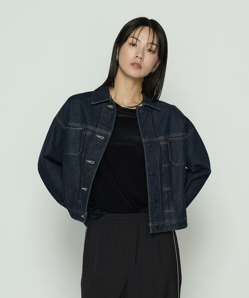 COMME CA PLATINUM S-SIZE / コムサ・プラチナ エスサイズ Gジャン・デニムジャケット | 〔 Sサイズ 〕10.5オンス空紡デニム フェイクファー襟付きデニムジャケット | 詳細11