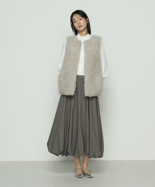 COMME CA PLATINUM S-SIZE / コムサ・プラチナ エスサイズ ベスト | 〔 Sサイズ 〕 シープボア調フェイクファージレ | 詳細1