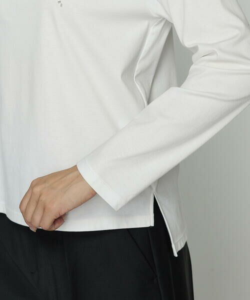 COMME CA PLATINUM S-SIZE / コムサ・プラチナ エスサイズ Tシャツ | 〔 Sサイズ 〕 スーピマバイオシルスムース ビジュー刺繍Tシャツ | 詳細8