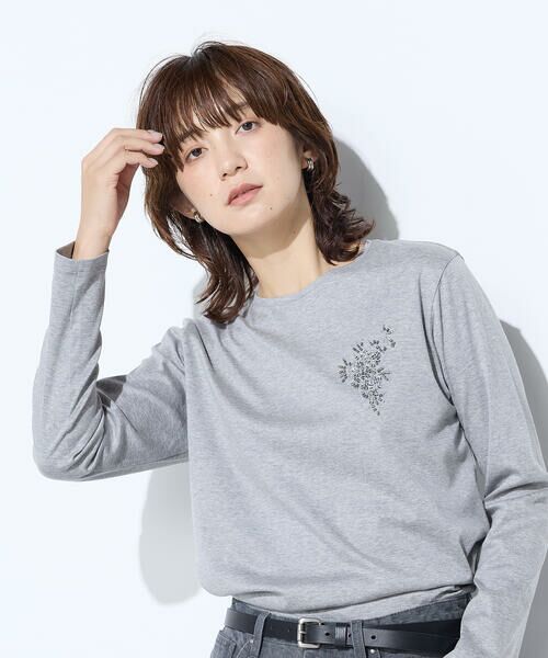COMME CA PLATINUM S-SIZE / コムサ・プラチナ エスサイズ Tシャツ | 〔 Sサイズ 〕 スーピマバイオシルスムース ビジュー刺繍Tシャツ | 詳細17