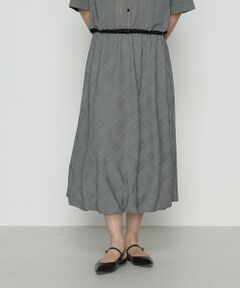 COMME CA PLATINUM S-SIZE / コムサ・プラチナ エスサイズ ロング・マキシ丈スカート | 〔 Sサイズ 〕 シアーグレンチェック バルーンスカート