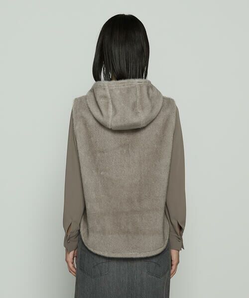 COMME CA PLATINUM S-SIZE / コムサ・プラチナ エスサイズ ベスト | 〔 Sサイズ 〕エコファー リバーシブルジレ | 詳細8