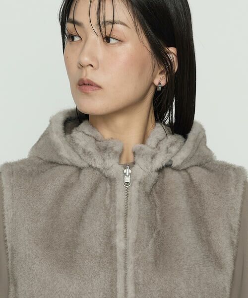 COMME CA PLATINUM S-SIZE / コムサ・プラチナ エスサイズ ベスト | 〔 Sサイズ 〕エコファー リバーシブルジレ | 詳細9