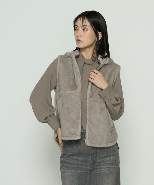 COMME CA PLATINUM S-SIZE / コムサ・プラチナ エスサイズ ベスト | 〔 Sサイズ 〕エコファー リバーシブルジレ | 詳細3