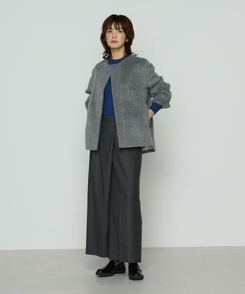 COMME CA PLATINUM S-SIZE / コムサ・プラチナ エスサイズ その他アウター | 〔 Sサイズ 〕 アルパカシャギー ノーカラージャコット | 詳細2