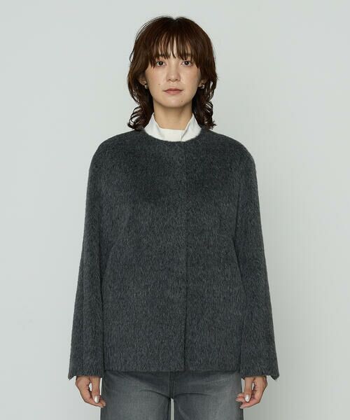 COMME CA PLATINUM S-SIZE / コムサ・プラチナ エスサイズ その他アウター | 〔 Sサイズ 〕 アルパカシャギー ノーカラージャコット | 詳細17