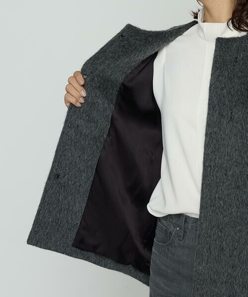 COMME CA PLATINUM S-SIZE / コムサ・プラチナ エスサイズ その他アウター | 〔 Sサイズ 〕 アルパカシャギー ノーカラージャコット | 詳細25