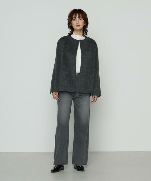 COMME CA PLATINUM S-SIZE / コムサ・プラチナ エスサイズ その他アウター | 〔 Sサイズ 〕 アルパカシャギー ノーカラージャコット | 詳細11