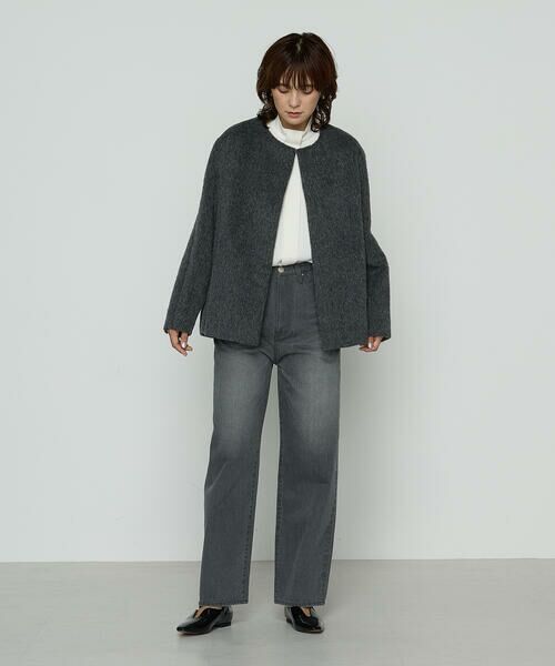 COMME CA PLATINUM S-SIZE / コムサ・プラチナ エスサイズ その他アウター | 〔 Sサイズ 〕 アルパカシャギー ノーカラージャコット | 詳細12