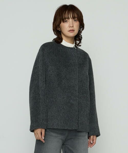 COMME CA PLATINUM S-SIZE / コムサ・プラチナ エスサイズ その他アウター | 〔 Sサイズ 〕 アルパカシャギー ノーカラージャコット | 詳細14