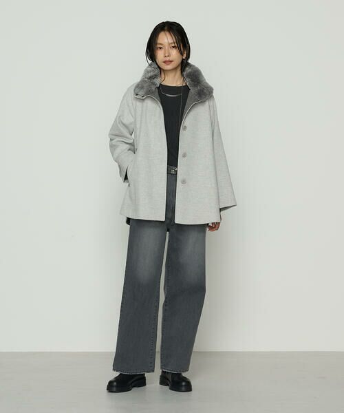 COMME CA PLATINUM S-SIZE / コムサ・プラチナ エスサイズ その他アウター | 〔 Sサイズ 〕 アンゴラウール ・Aラインショートコート | 詳細4