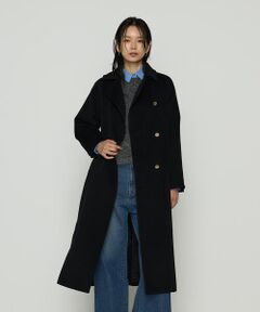 COMME CA PLATINUM S-SIZE / コムサ・プラチナ エスサイズ トレンチコート | 〔 Sサイズ 〕 アンゴラウール ロングトレンチコート