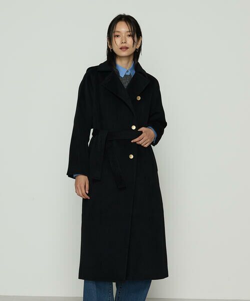 COMME CA PLATINUM S-SIZE / コムサ・プラチナ エスサイズ トレンチコート | 〔 Sサイズ 〕 アンゴラウール ロングトレンチコート | 詳細11