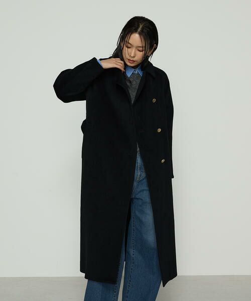 COMME CA PLATINUM S-SIZE / コムサ・プラチナ エスサイズ トレンチコート | 〔 Sサイズ 〕 アンゴラウール ロングトレンチコート | 詳細9