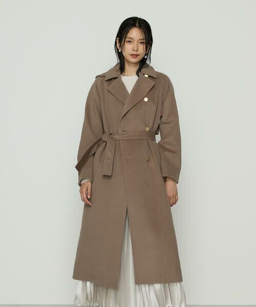 COMME CA PLATINUM S-SIZE / コムサ・プラチナ エスサイズ トレンチコート | 〔 Sサイズ 〕 アンゴラウール ロングトレンチコート | 詳細27