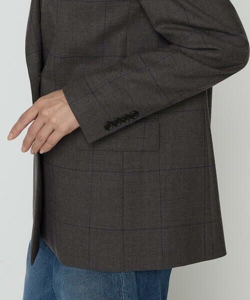 COMME CA PLATINUM S-SIZE / コムサ・プラチナ エスサイズ テーラードジャケット | 〔 Sサイズ 〕 トリアセウールフラノウィンドペン ダブルジャケット | 詳細9