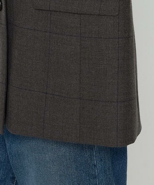 COMME CA PLATINUM S-SIZE / コムサ・プラチナ エスサイズ テーラードジャケット | 〔 Sサイズ 〕 トリアセウールフラノウィンドペン ダブルジャケット | 詳細10