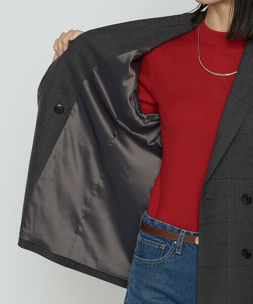 COMME CA PLATINUM S-SIZE / コムサ・プラチナ エスサイズ テーラードジャケット | 〔 Sサイズ 〕 トリアセウールフラノウィンドペン ダブルジャケット | 詳細11
