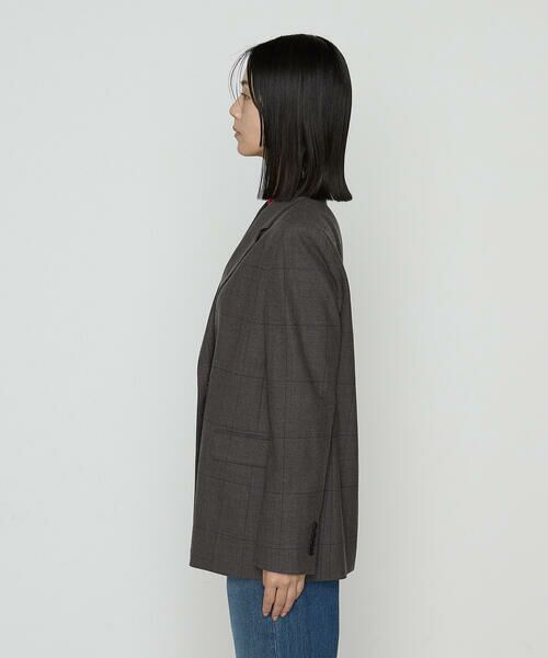 COMME CA PLATINUM S-SIZE / コムサ・プラチナ エスサイズ テーラードジャケット | 〔 Sサイズ 〕 トリアセウールフラノウィンドペン ダブルジャケット | 詳細6