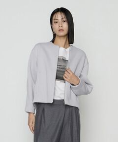 COMME CA PLATINUM S-SIZE / コムサ・プラチナ エスサイズ ブルゾン | 〔 Sサイズ 〕 ダブルエアーダンボール ノーカラーブルゾン