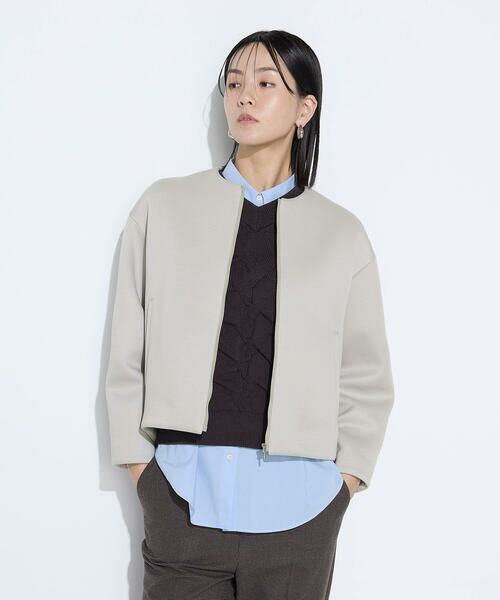 COMME CA PLATINUM S-SIZE / コムサ・プラチナ エスサイズ ブルゾン | 〔 Sサイズ 〕 ダブルエアーダンボール ノーカラーブルゾン | 詳細13