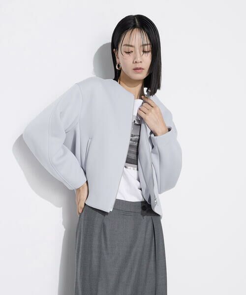 COMME CA PLATINUM S-SIZE / コムサ・プラチナ エスサイズ ブルゾン | 〔 Sサイズ 〕 ダブルエアーダンボール ノーカラーブルゾン | 詳細29