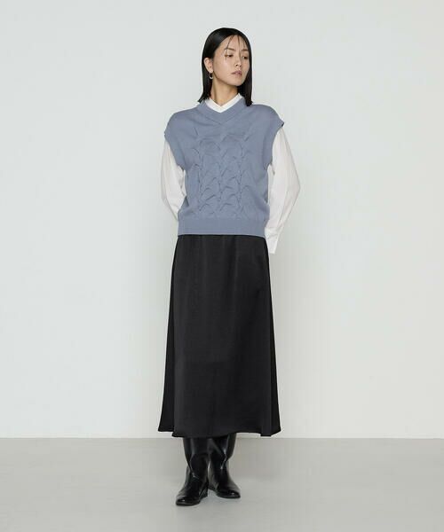 COMME CA PLATINUM S-SIZE / コムサ・プラチナ エスサイズ ロング・マキシ丈スカート | 〔 Sサイズ 〕 ビンテージダブルサテン スカート | 詳細2