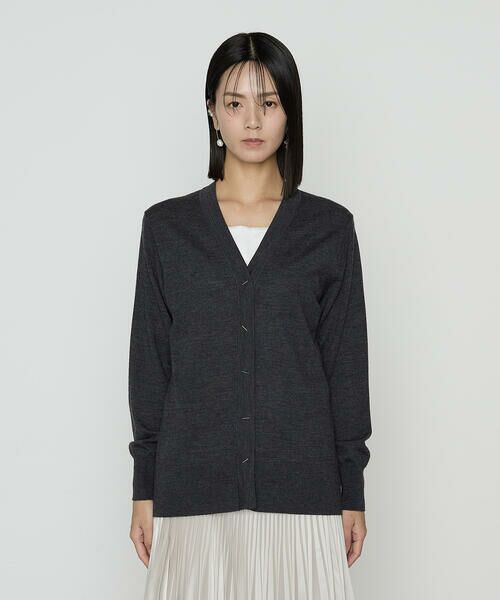 COMME CA PLATINUM S-SIZE / コムサ・プラチナ エスサイズ カーディガン・ボレロ | 〔 Sサイズ 〕 ウール梳毛 Vネックカーディガン | 詳細11
