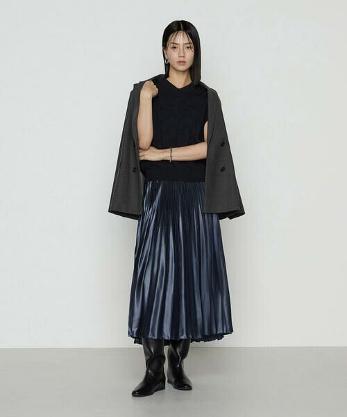 COMME CA PLATINUM S-SIZE / コムサ・プラチナ エスサイズ ニット・セーター | 〔 Sサイズ 〕 コットンポリエステルリリヤーン ニットベスト | 詳細1