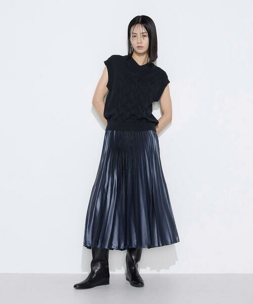 COMME CA PLATINUM S-SIZE / コムサ・プラチナ エスサイズ ニット・セーター | 〔 Sサイズ 〕 コットンポリエステルリリヤーン ニットベスト | 詳細12